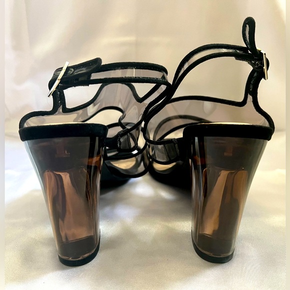 New Bar III Black/Vinyl Bernicep Heels - Picture 5 of 8